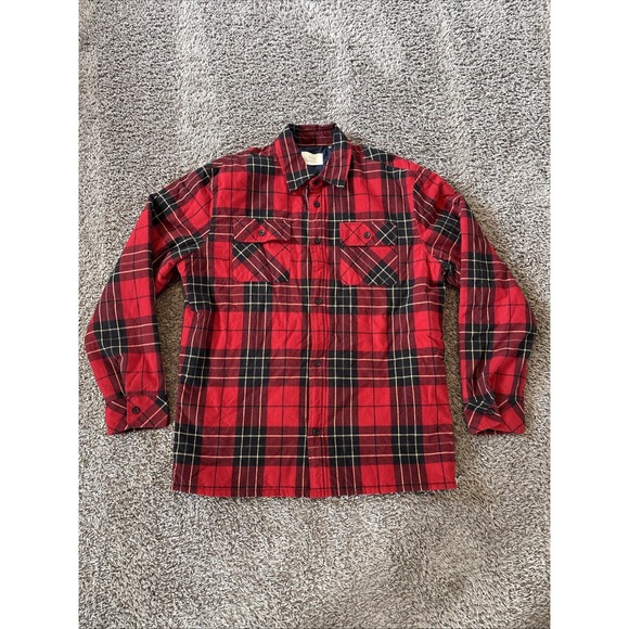 FOG Fear Of God Red Plaid Jacket Blue Quilted Lining Medium M Collection One